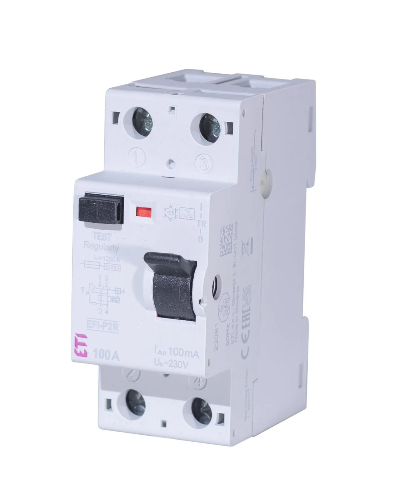 Zaštitna sklopka na diferencijalnu struju EFI-P2R A 125/0.03 002061466