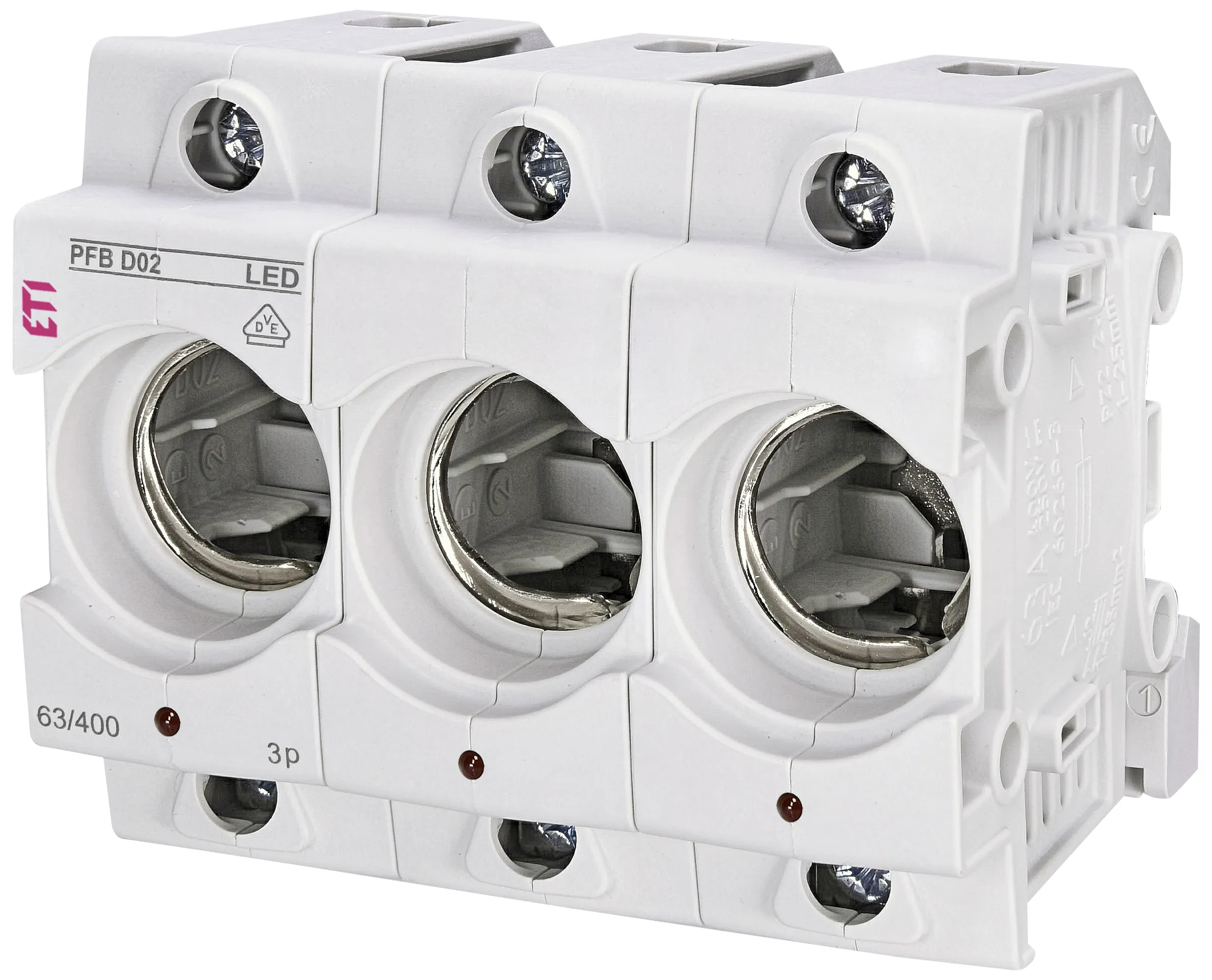 osnova osigurača PFB D02 3p LED 002510024