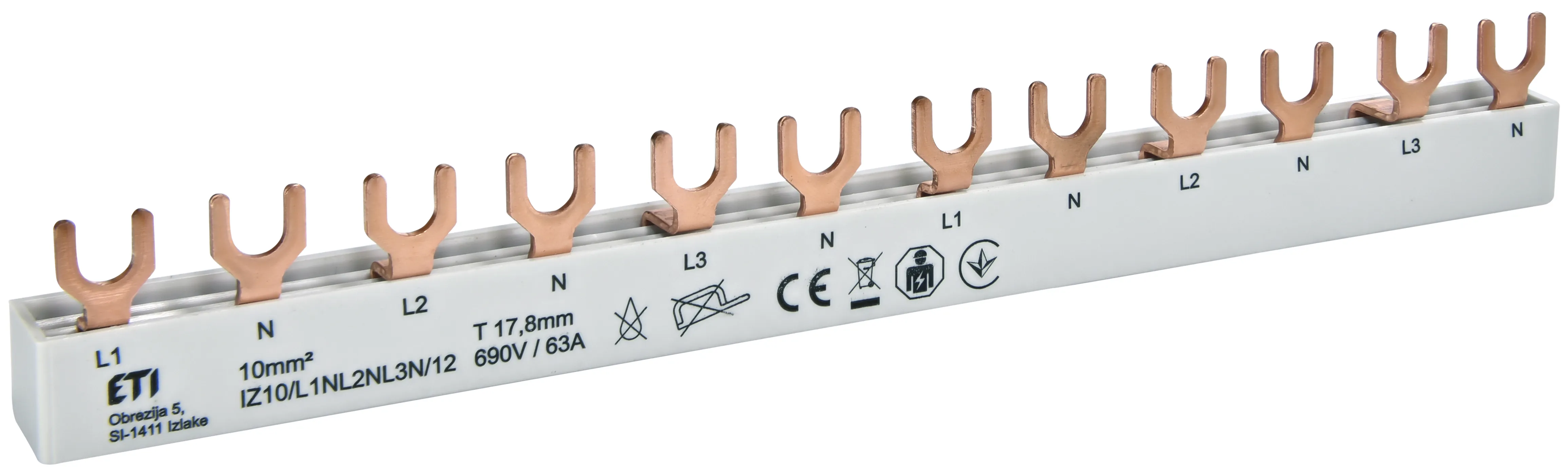 Cu šina IZ10/L1NL2NL3N/12 002921268