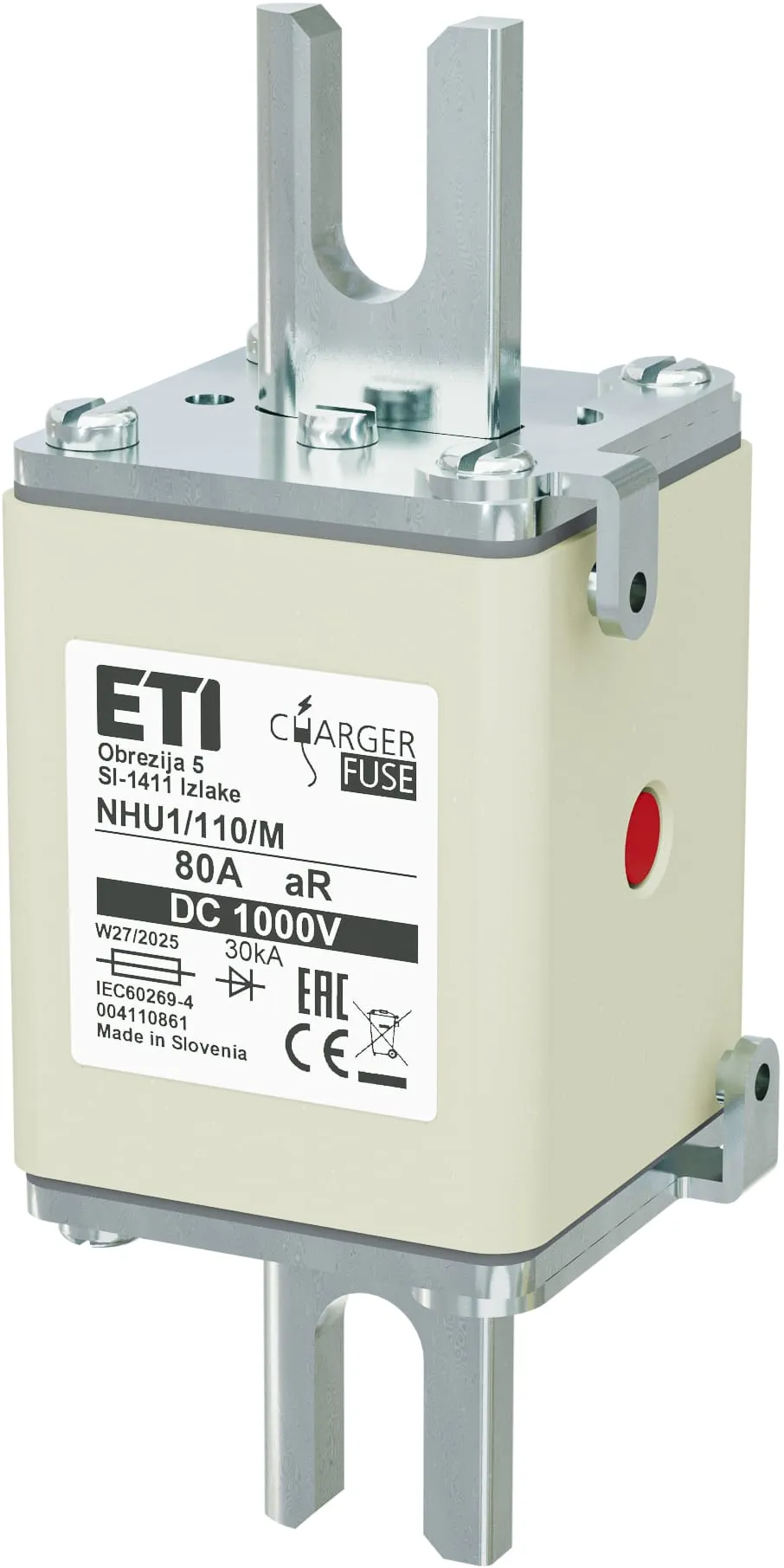 Topljivi osigurač NHU1/110/M aR 80A/1000V DC 004110861