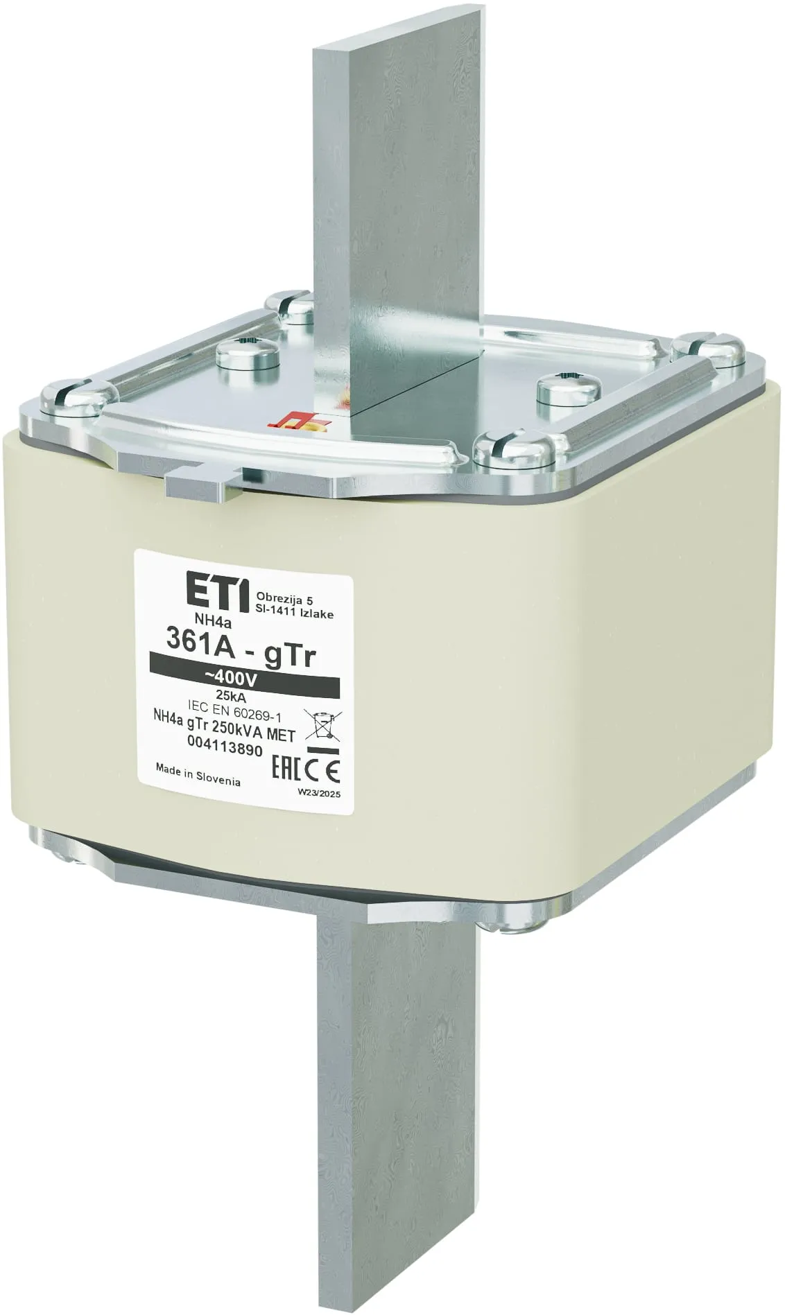 Topljivi osigurač NH4a gTr 361A/400V/250kVA MET 004113890