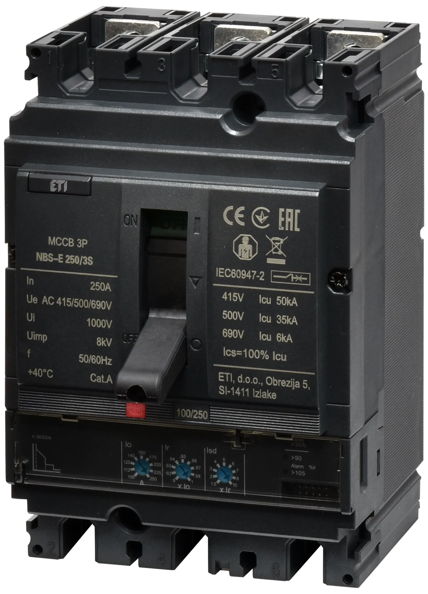 Kompaktni prekidač NBS-E 250/3S 250A 3P 004673081