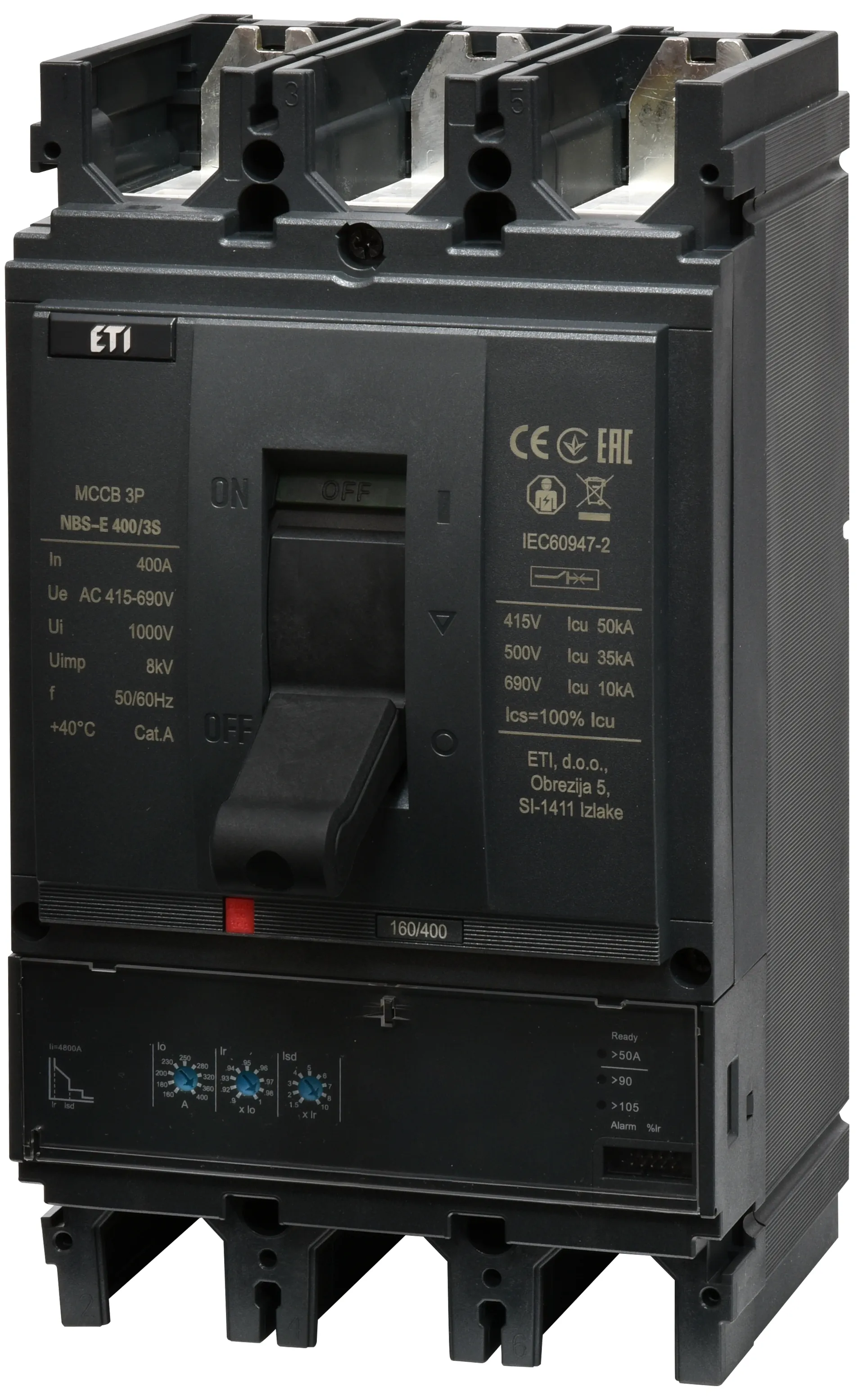 Kompaktni prekidač NBS-E 400/3S 400A 3P 004673111