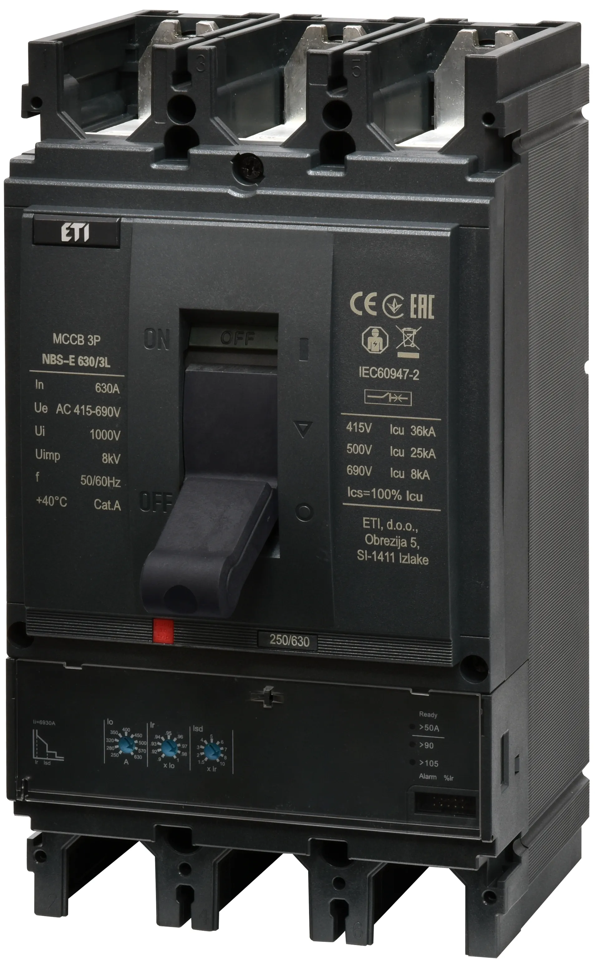 Kompaktni prekidač NBS-E 630/3L 630A 3P 004673139