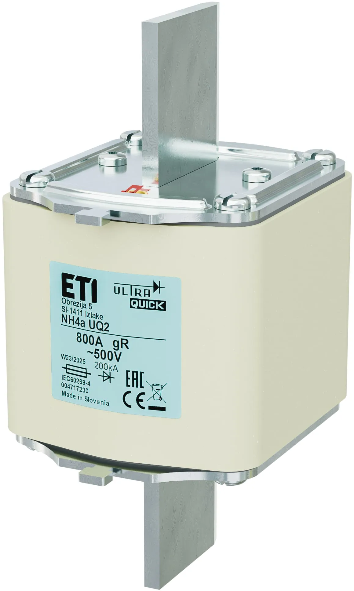 Topljivi osigurač NH4a UQ2 gR 800A/500V 004717230