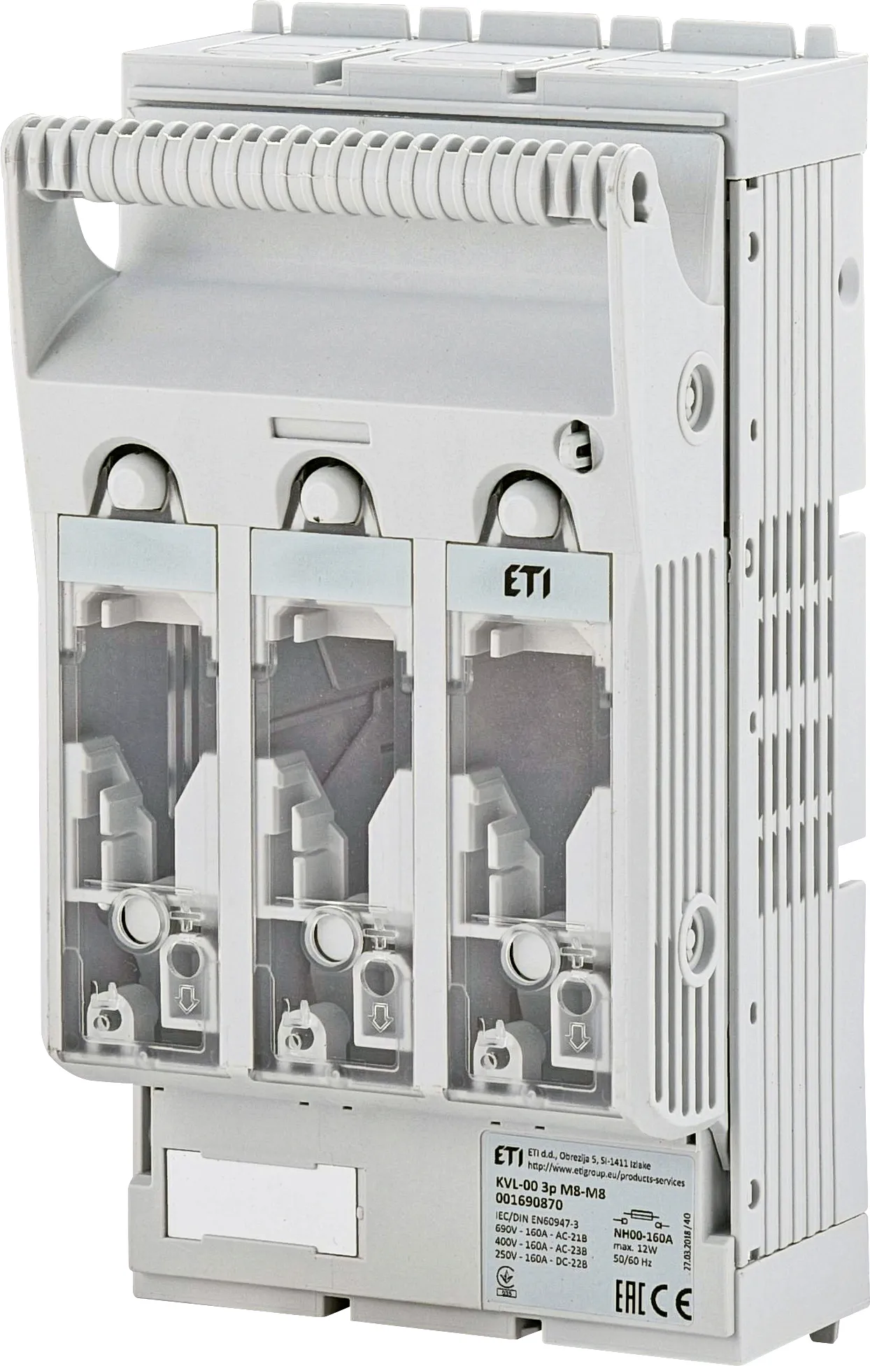 Rastavljač prekidača osigurača KVL-00 3p M8-M8 001690870