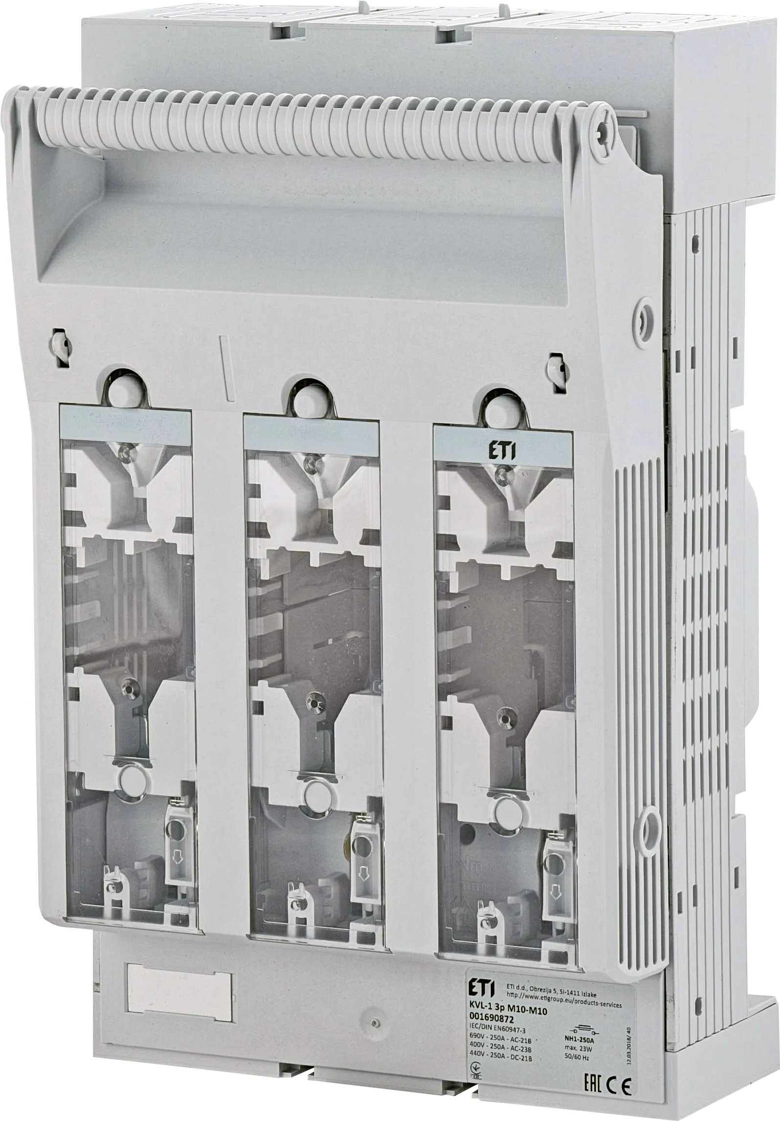 Rastavljač prekidača osigurača KVL-1 3p M10-M10 001690872