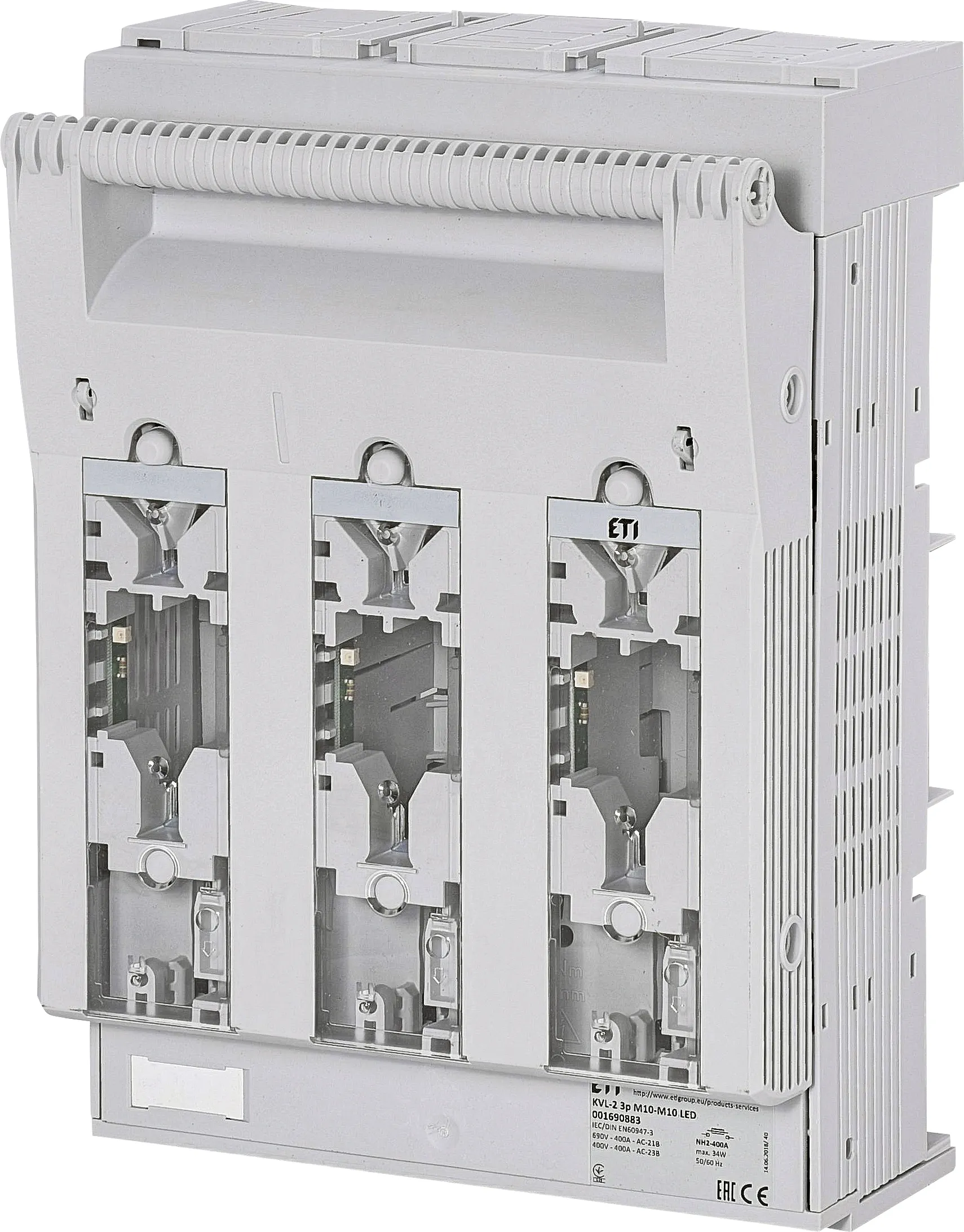 Rastavljač prekidača osigurača KVL-2 3p M10-M10 LED 001690883