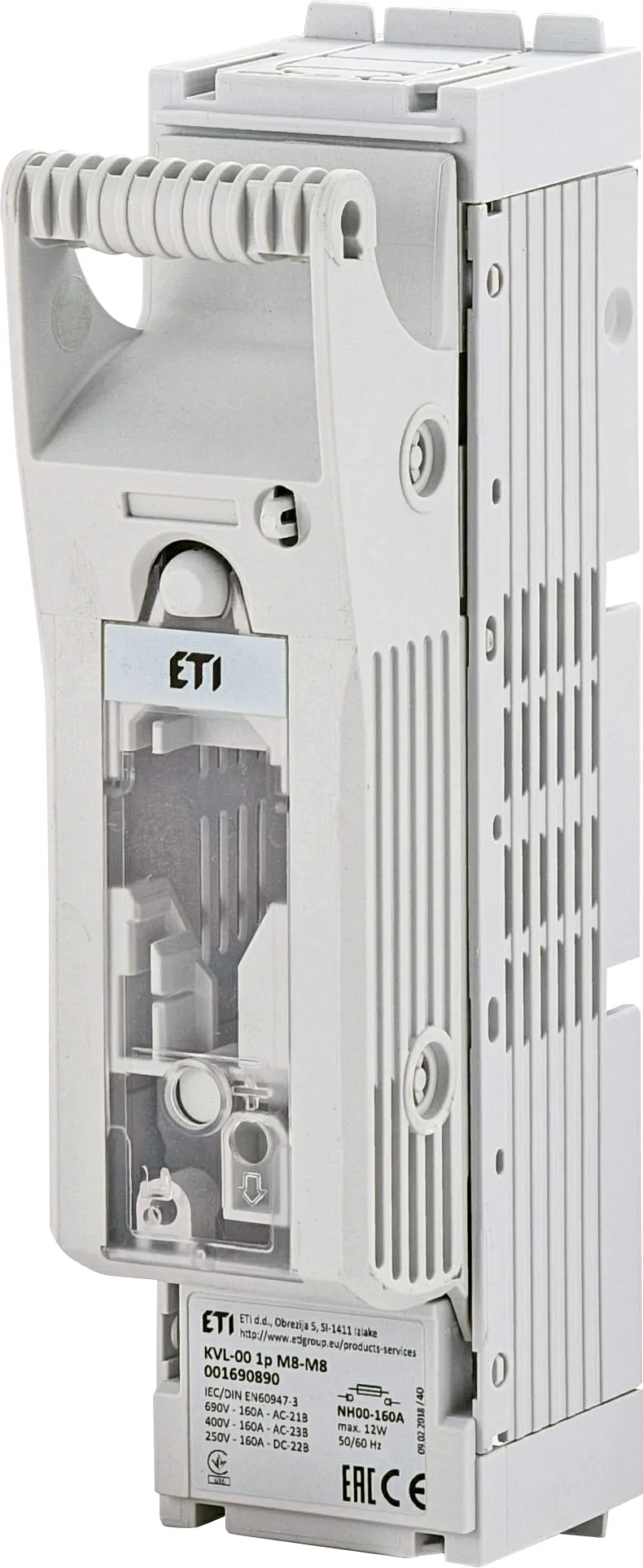 Rastavljač prekidača osigurača KVL-00 1p M8-M8 001690890