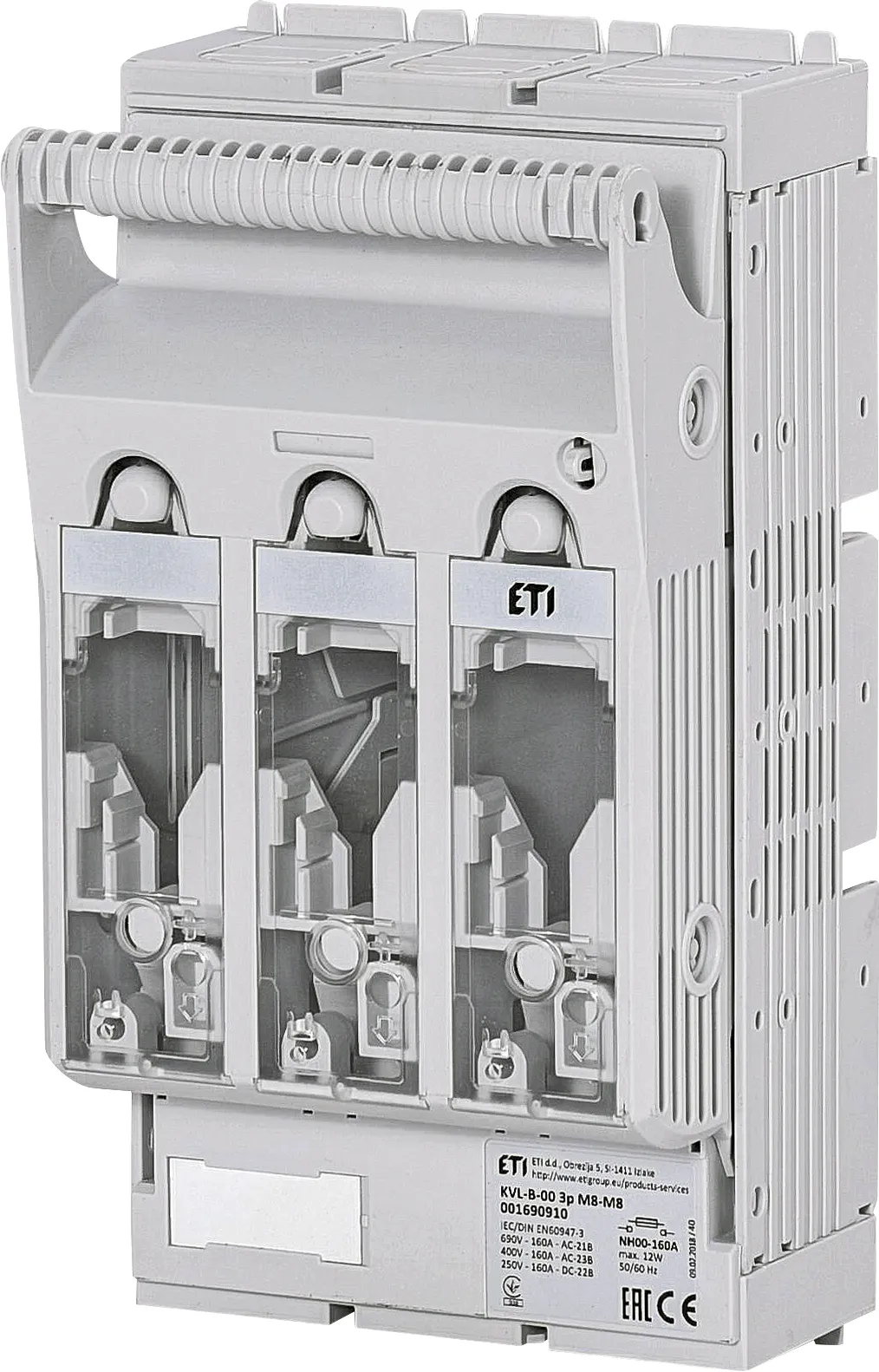 Rastavljač prekidača osigurača KVL-B-00 3p M8-M8 001690910