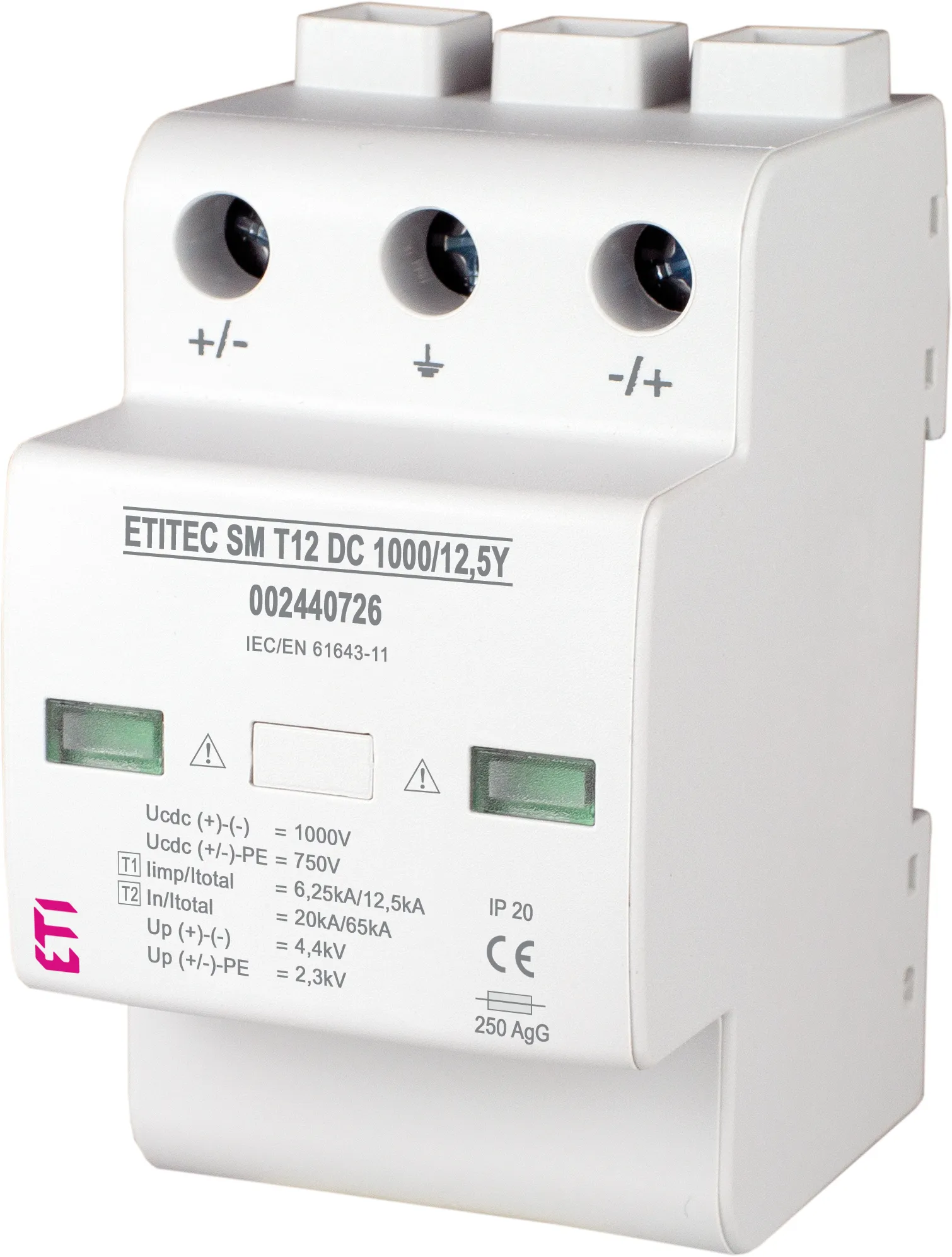 Odvodnik prenapona ETITEC SM T12 DC 1000/12,5 Y 002440726