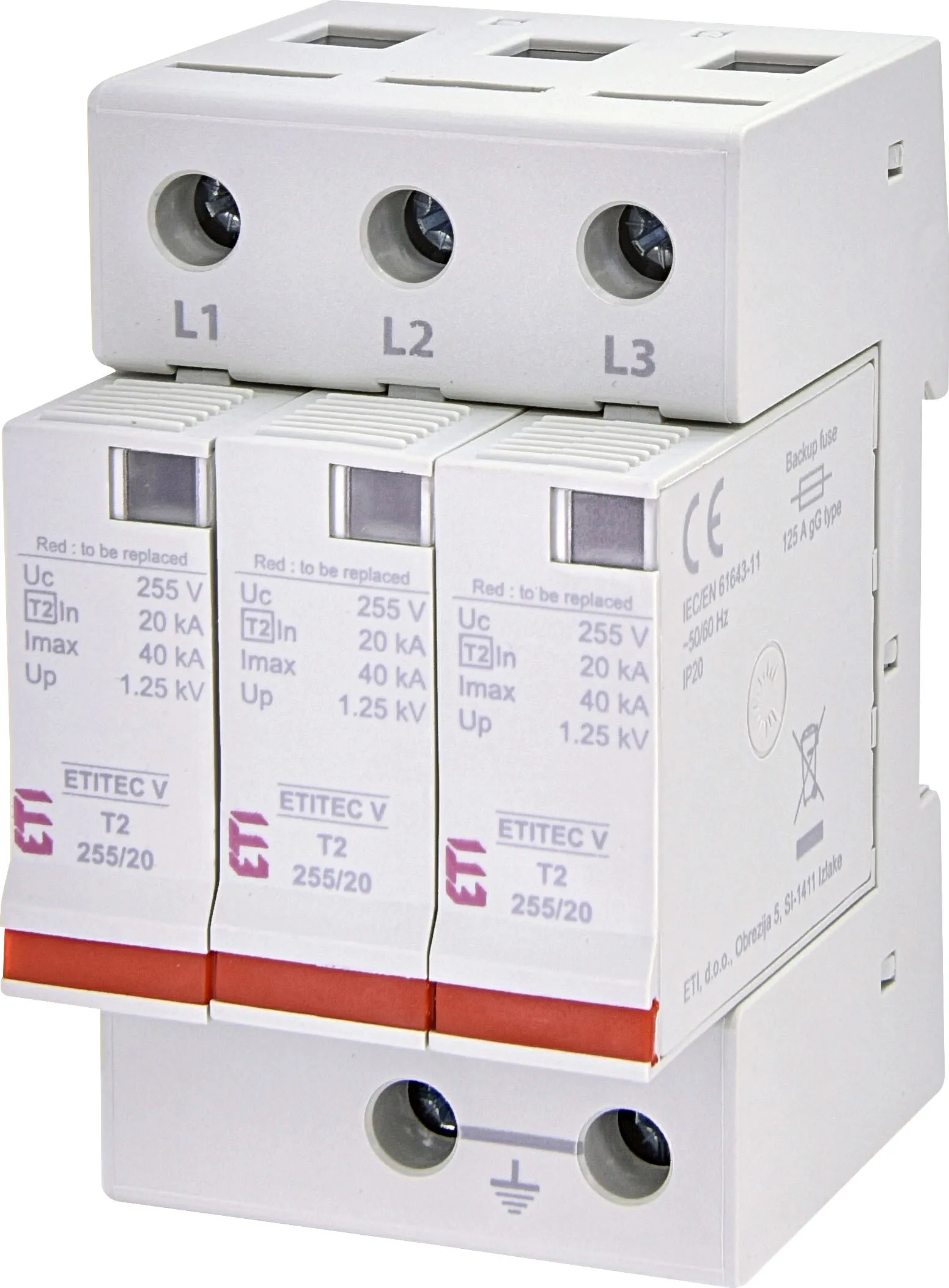 Odvodnik prenapona ETITEC V T2 440/20 3+0 RC 002442966