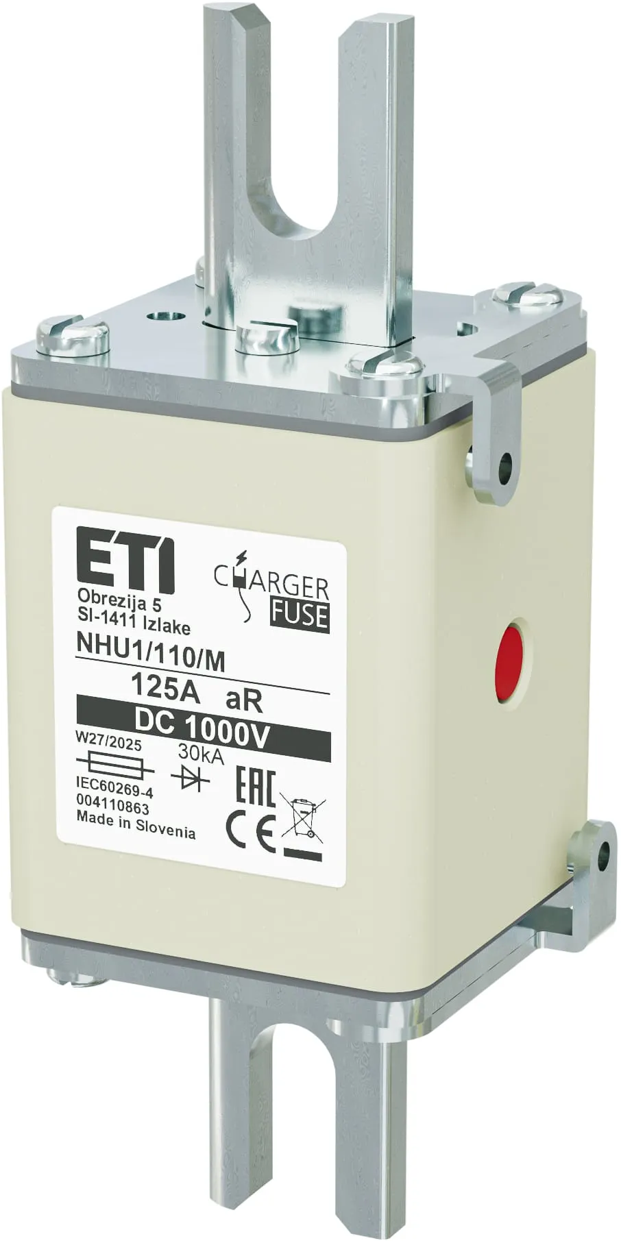 Topljivi osigurač NHU1/110/M aR 125A/1000V DC 004110863