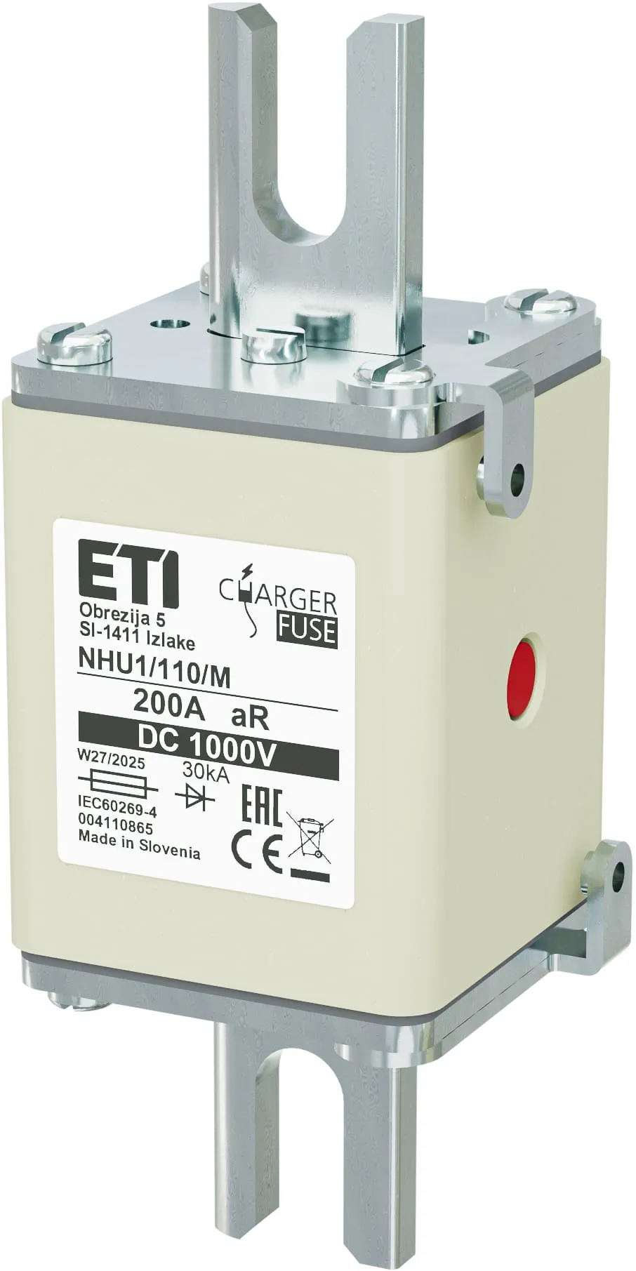 Topljivi osigurač NHU1/110/M aR 200A/1000V DC 004110865