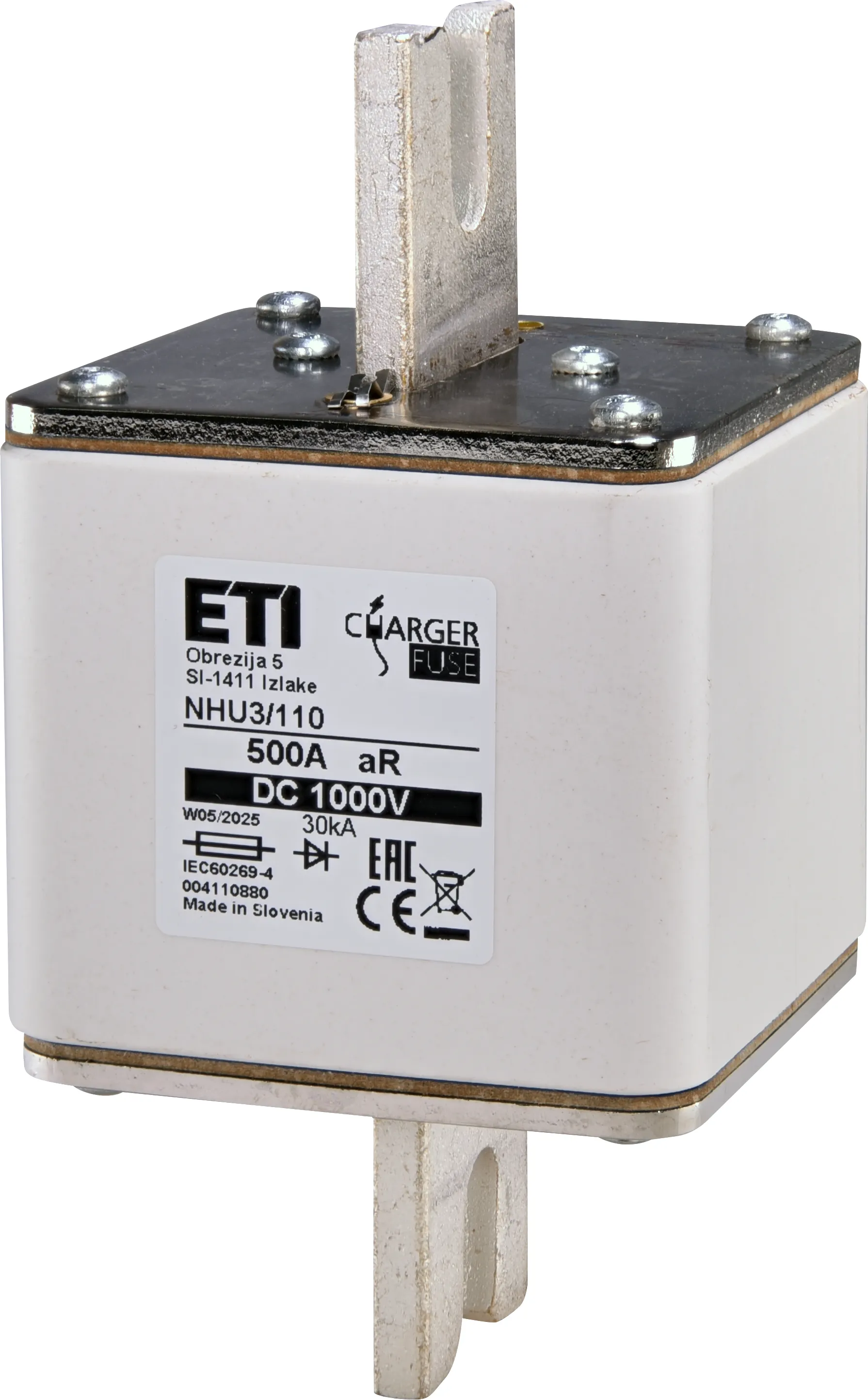 Topljivi osigurač NHU3/110 aR 500A/1000V DC 004110880