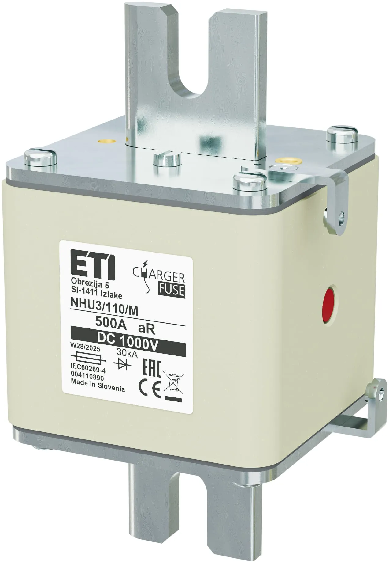 Topljivi osigurač NHU3/110/M aR 500A/1000V DC 004110890