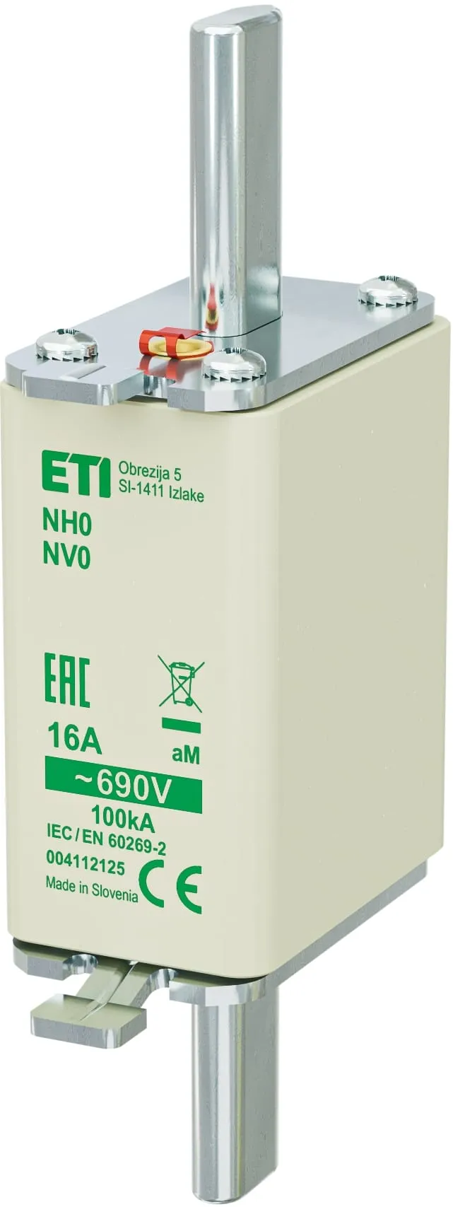 Topljivi osigurač NH0 aM 16A/690V 004112125