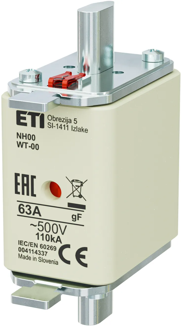 Topljivi osigurač NH00/WT-00 gF 63A/500V 004114337