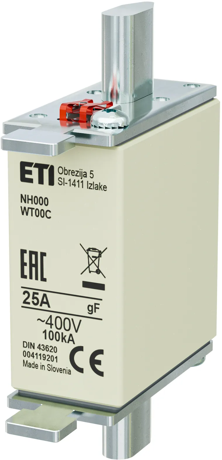 Topljivi osigurač NH000 gF 25A/400V 004119201
