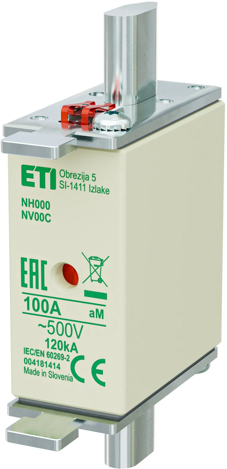 Topljivi osigurač NH000 aM 100A/500V 004181414