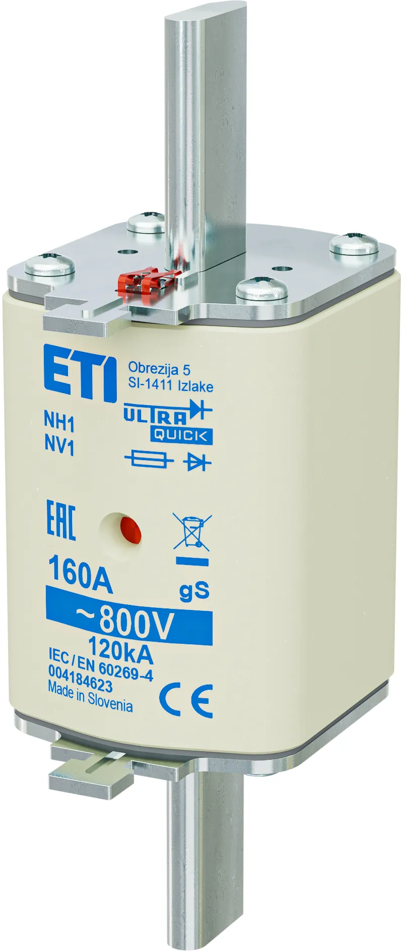 Topljivi osigurač NH1 gS 160A/800V 004184623