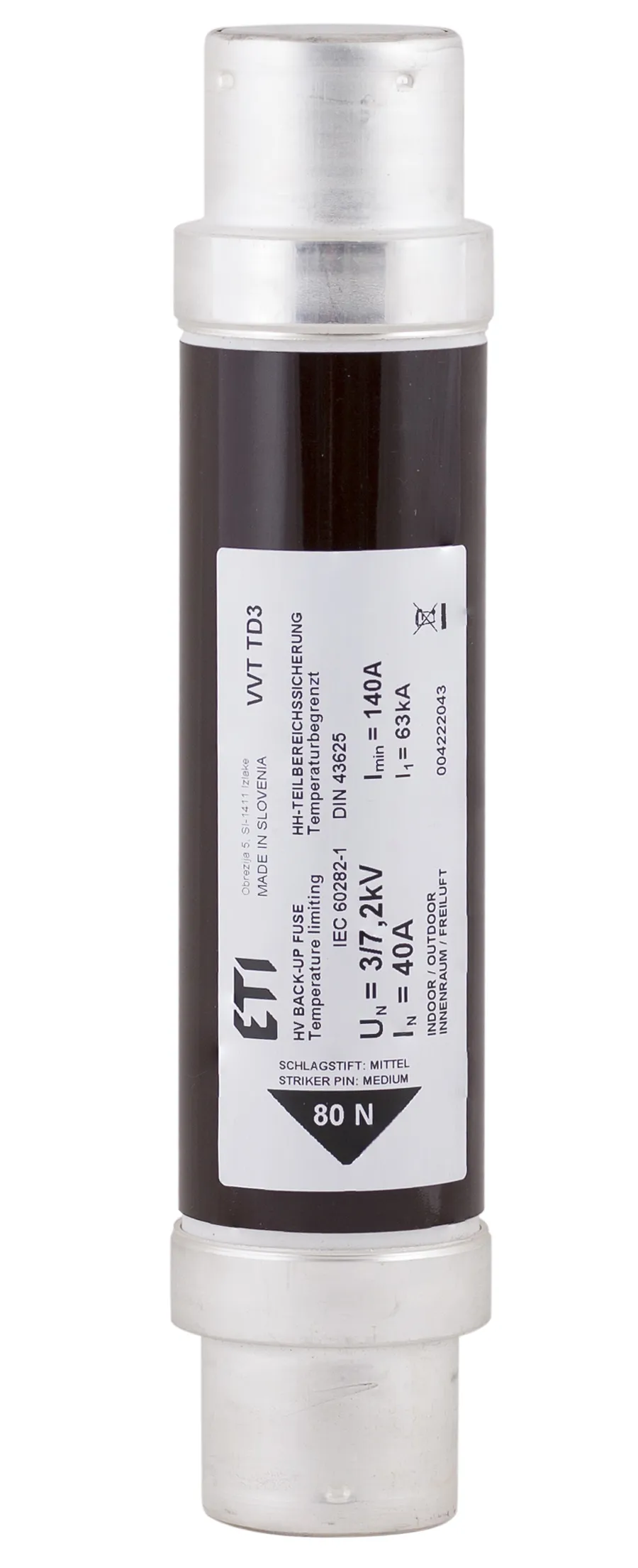 Topljivi osigurač VVA3 7,2kV/16A 004221108