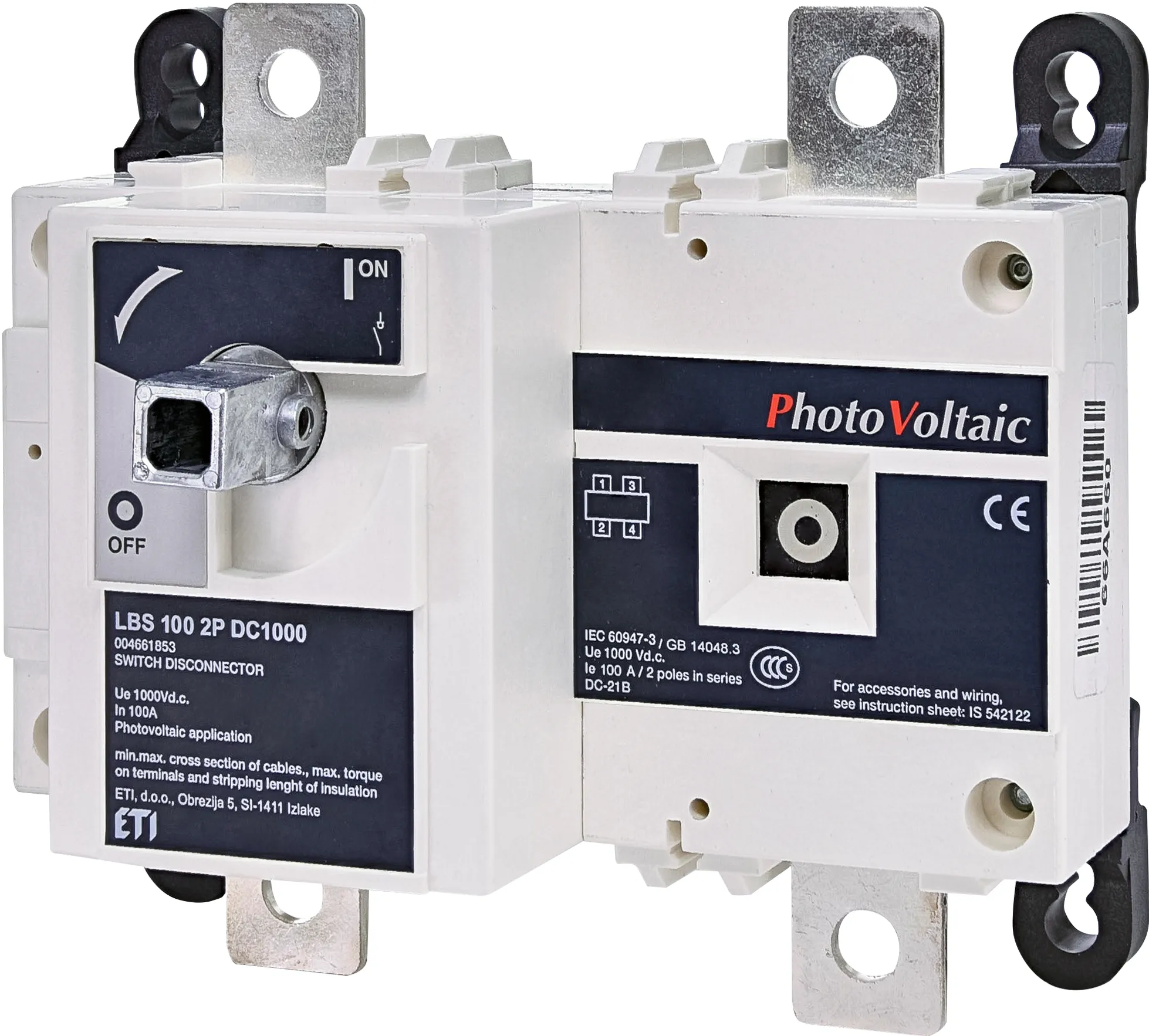 PV izolacioni prekidač LBS 100 2P DC1000 004661853