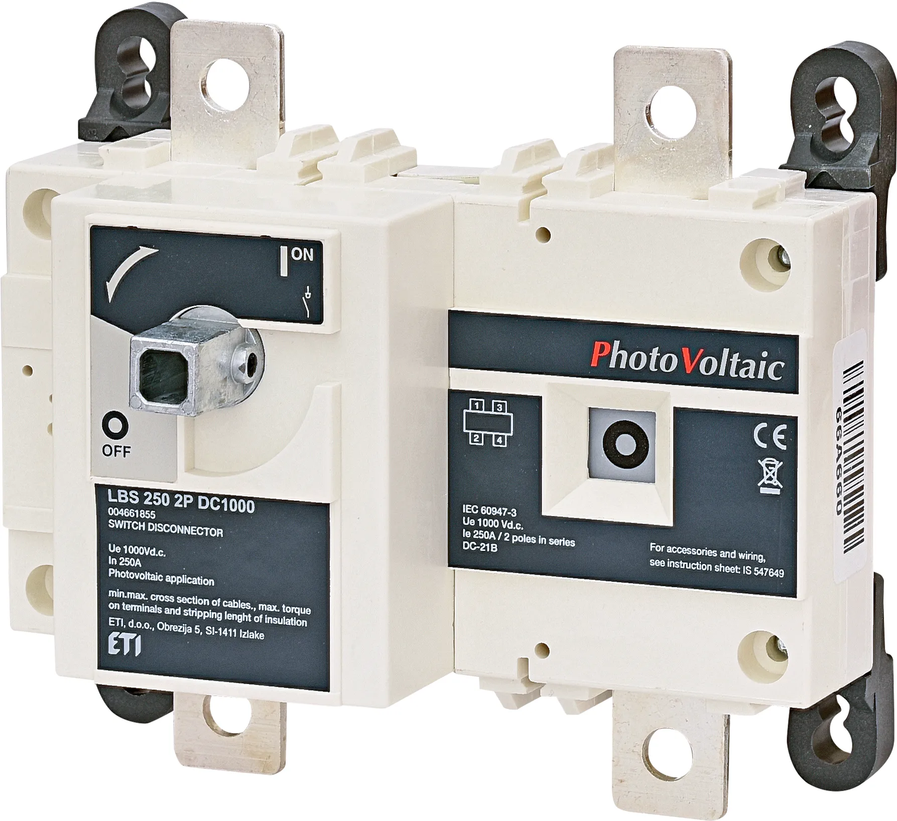 PV izolacioni prekidač LBS 250 2P DC1000 004661855