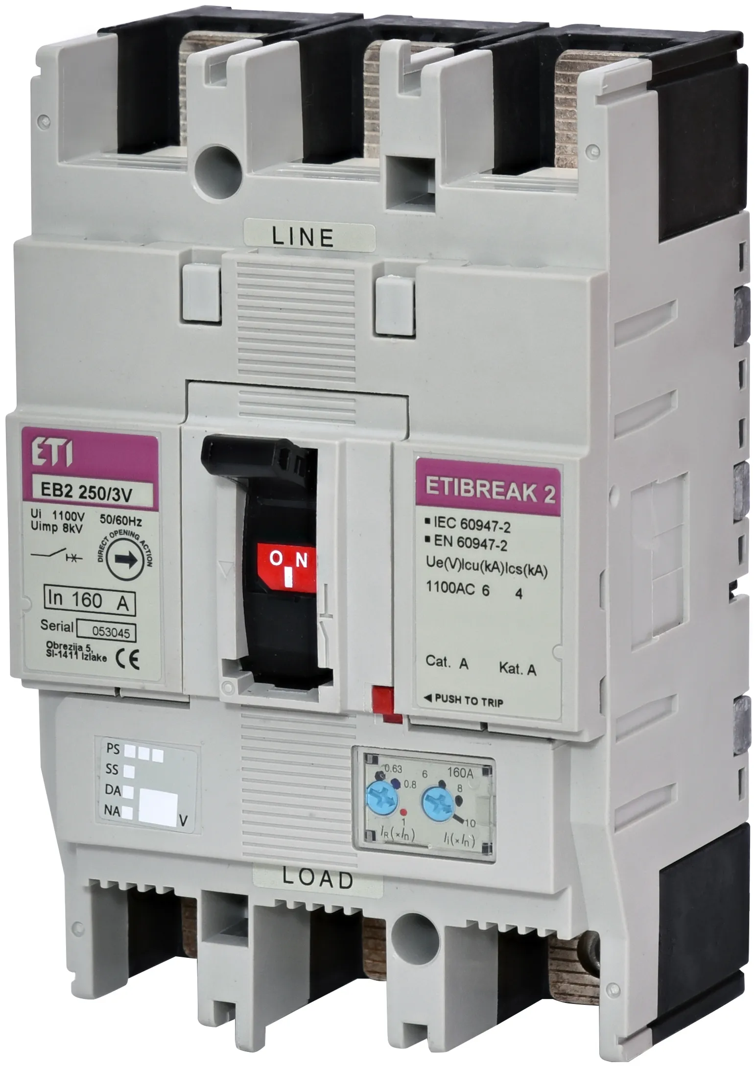 Kompaktni prekidač EB2 1250/3VE 1250A 3p 1100V 004671383