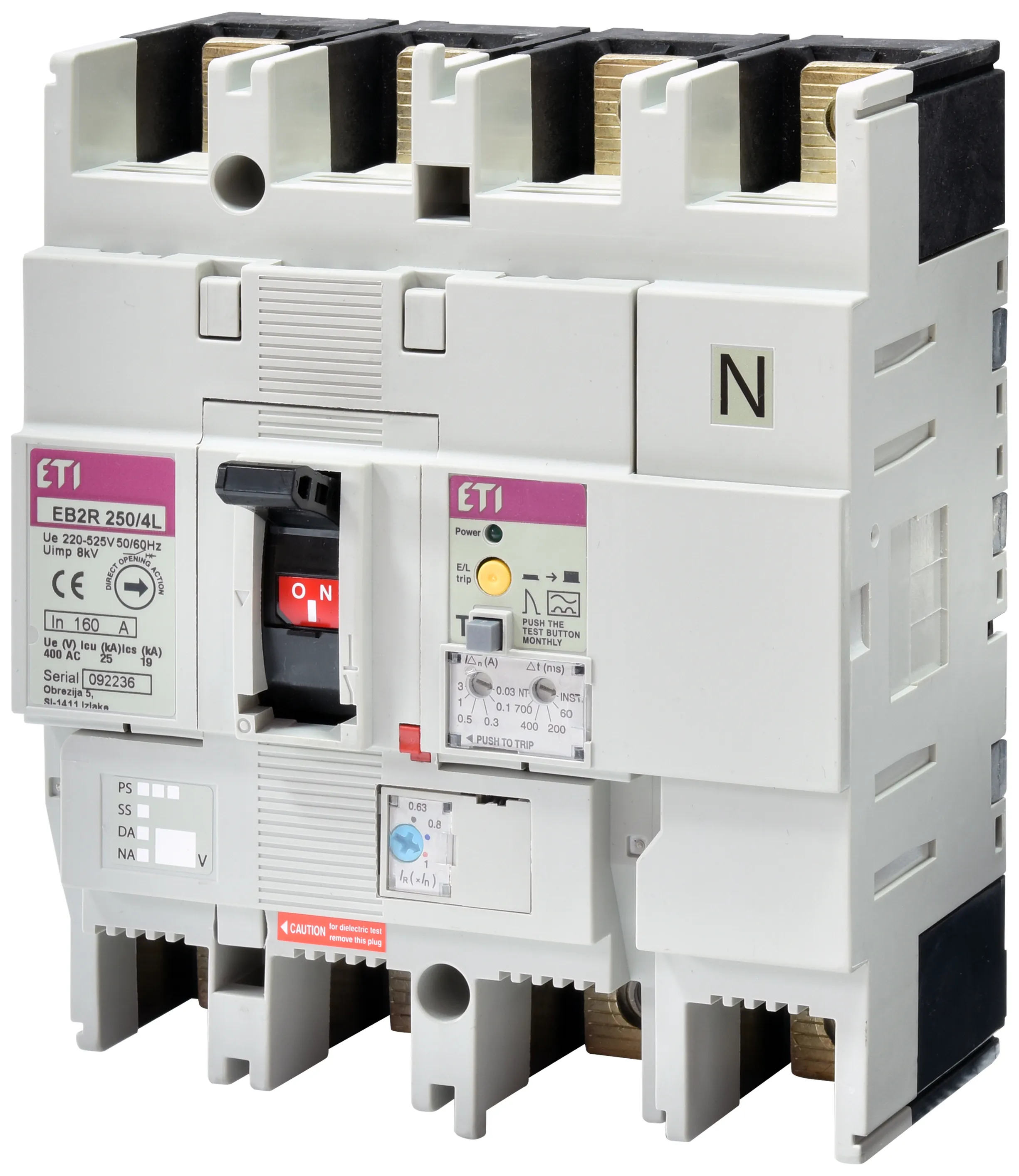 Kompaktni prekidač EB2R 250/4L 160A 4P 004671583