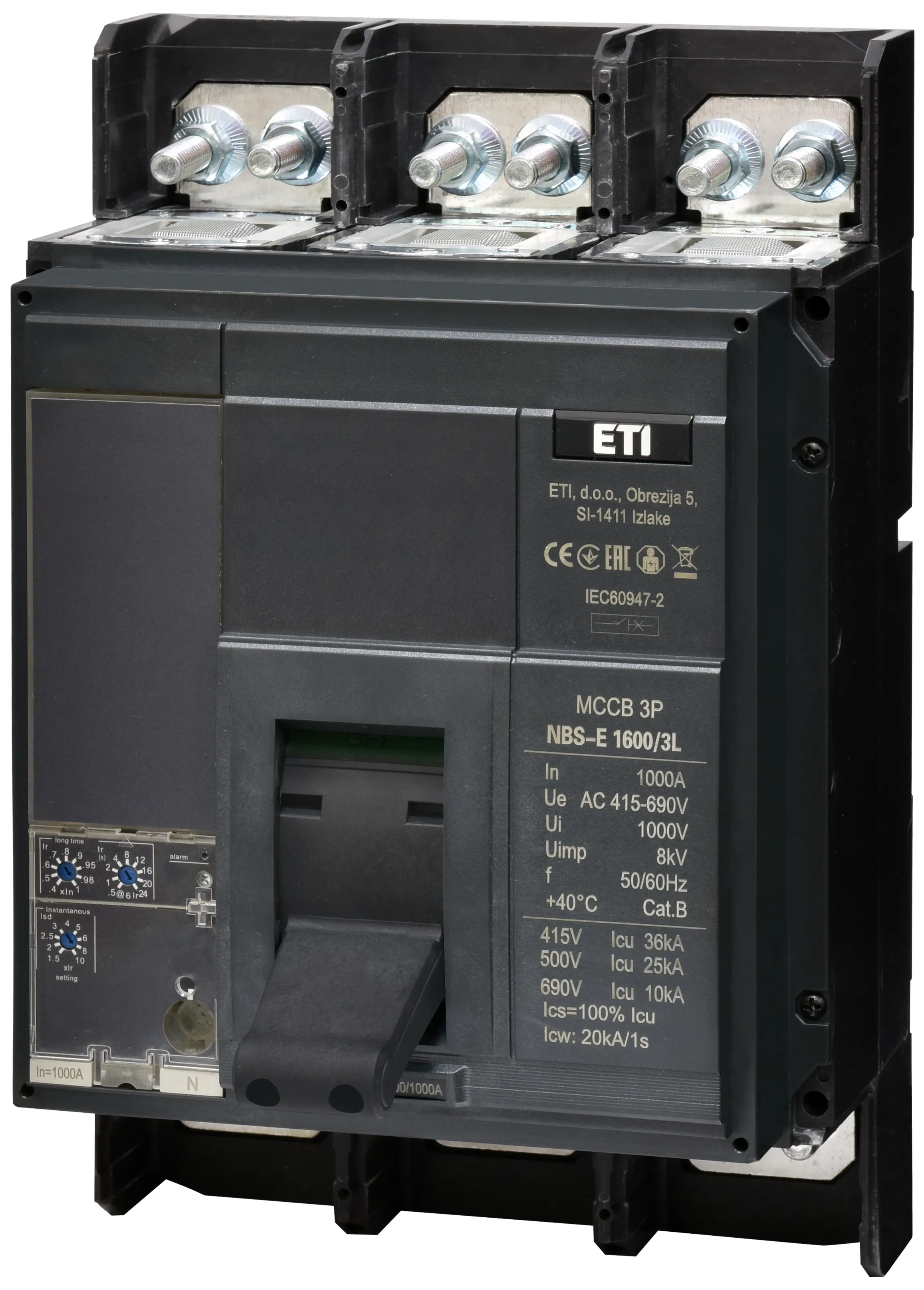 Kompaktni prekidač NBS-E 1600/3L 1000A 3P 004673161